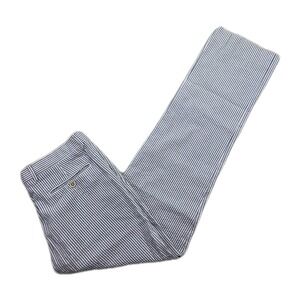 Carolina Herrera Seersucker Pants Mens 32x34 Striped Blue White Chino‎